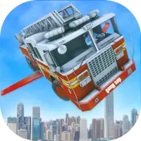 Flying Robot Fire Truck Game