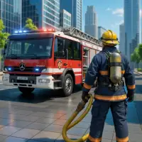 İtfaiye Kamyon 3D Kurtarma Sim