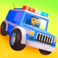 Dinozor Polis Arabası Oyunları